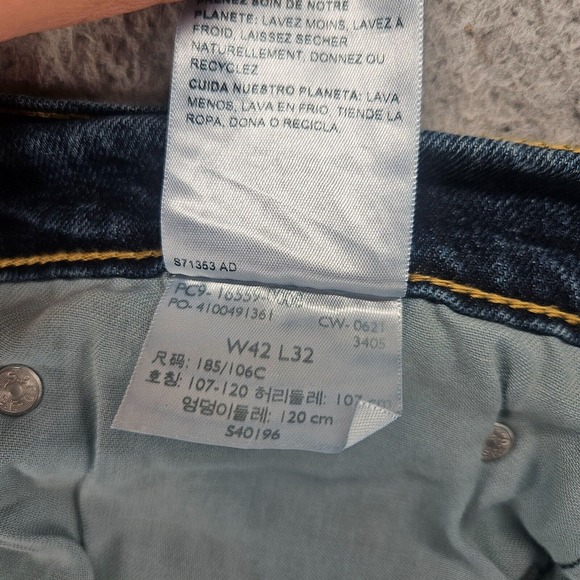 Levi Strauss Signature Gold Jeans Mens 42 x 31 Zip Fly Denim Athletic Straight‎ - Picture 6 of 15